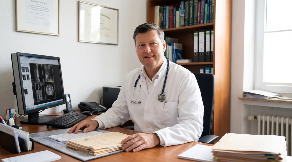 Dr. med. Andreas Lenz in seiner Praxis