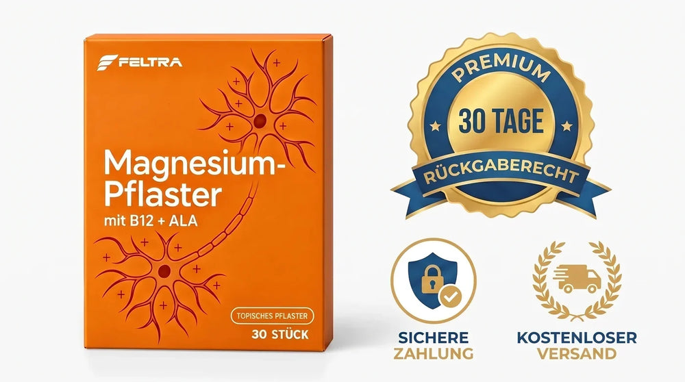 Feltra Magnesium Patches with a 30-day money-back guarantee