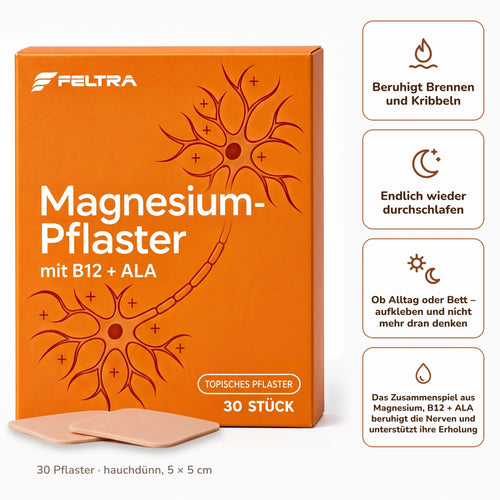 Feltra Magnesium Patches – calms burning and tingling, sleep through the night again